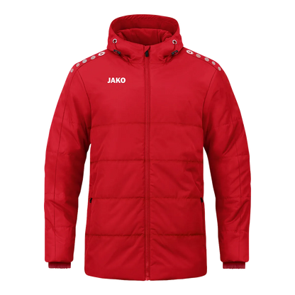 JAKO Winterjacke Coachjacke One mit Kapuze Kinder rot Front 