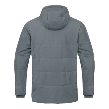JAKO Winterjacke Coachjacke One mit Kapuze Kinder grau Rücken 