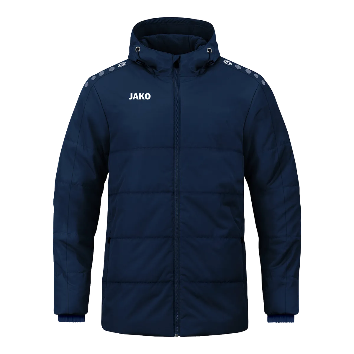 JAKO Winterjacke Coachjacke One mit Kapuze Unisex marine Front 