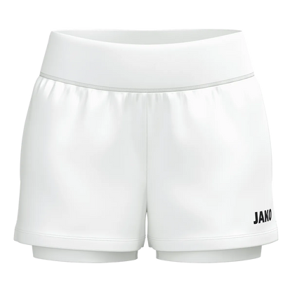 JAKO Short 2-in-1 One Damen weiß Front 