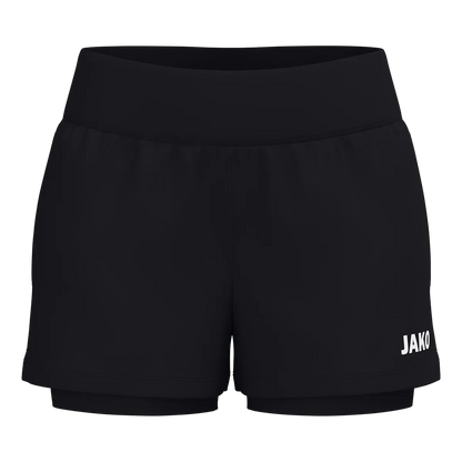 JAKO Short 2-in-1 One Damen schwarz Front 
