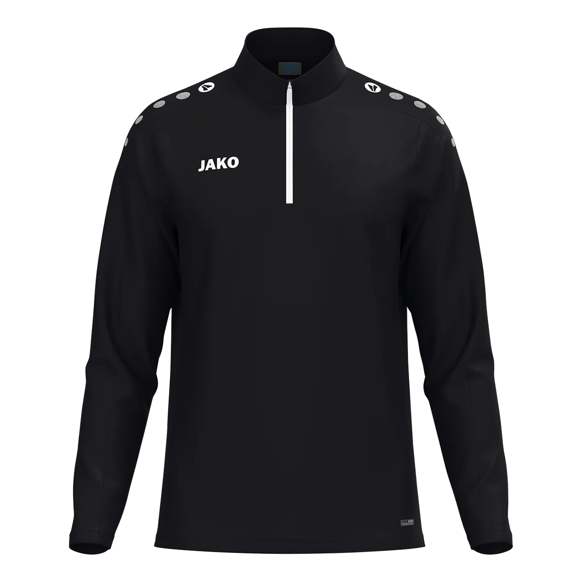 JAKO Aufwärmshirt ONE Langarm Kinder schwarz Front #farbe_schwarz