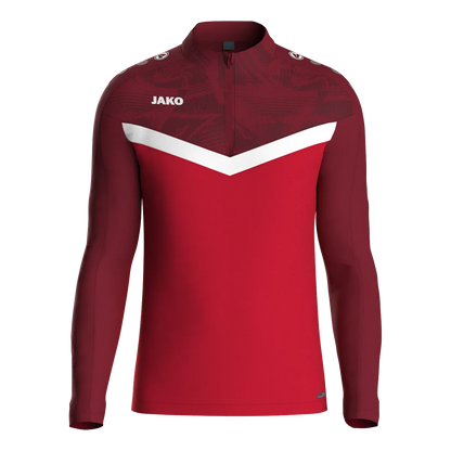 JAKO Aufwärmshirt Iconic Langarm Kinder rot/weinrot Front 