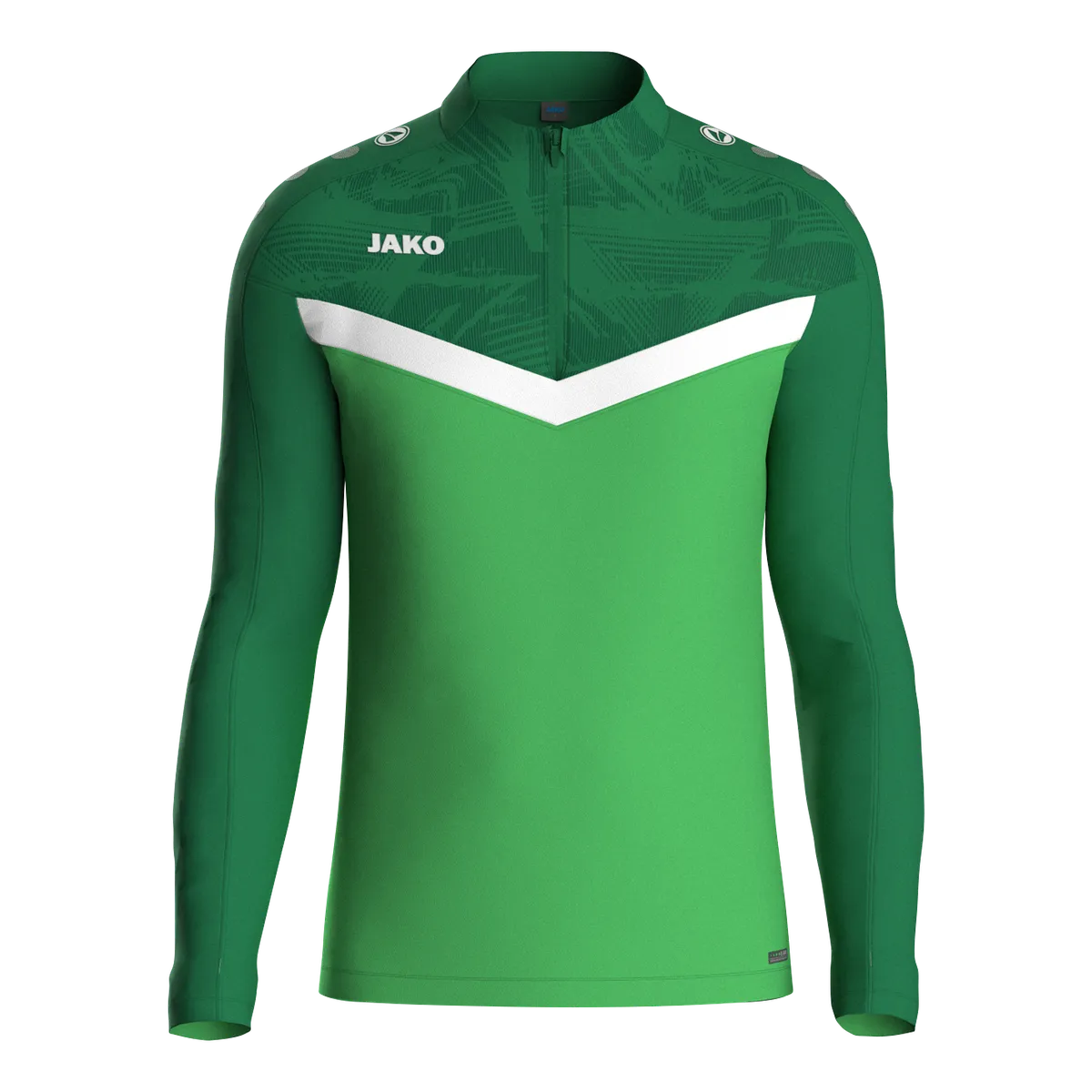 JAKO Aufwärmshirt Iconic Langarm Unisex soft green/sportgrün Front 