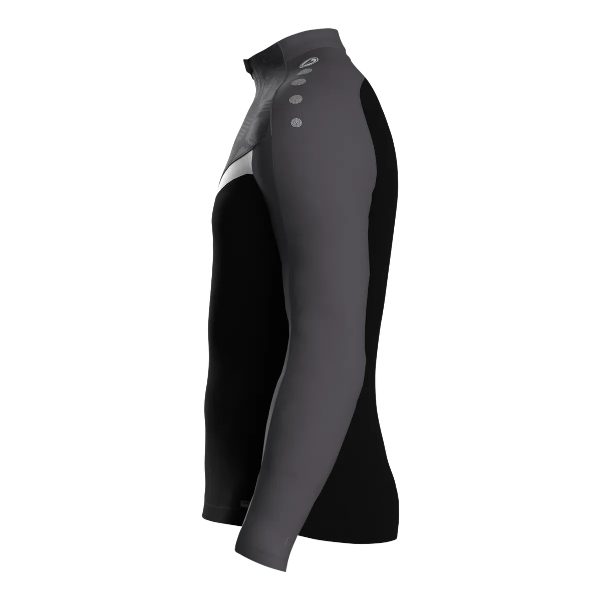 JAKO Aufwärmshirt Iconic Langarm Unisex schwarz/anthrazit Seite 