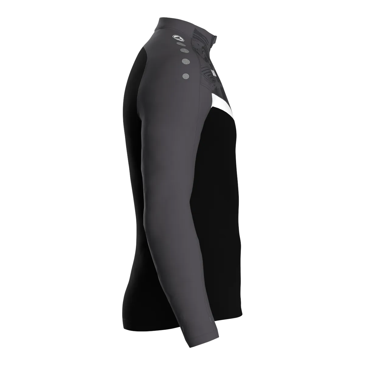 JAKO Aufwärmshirt Iconic Langarm Unisex schwarz/anthrazit Seite 