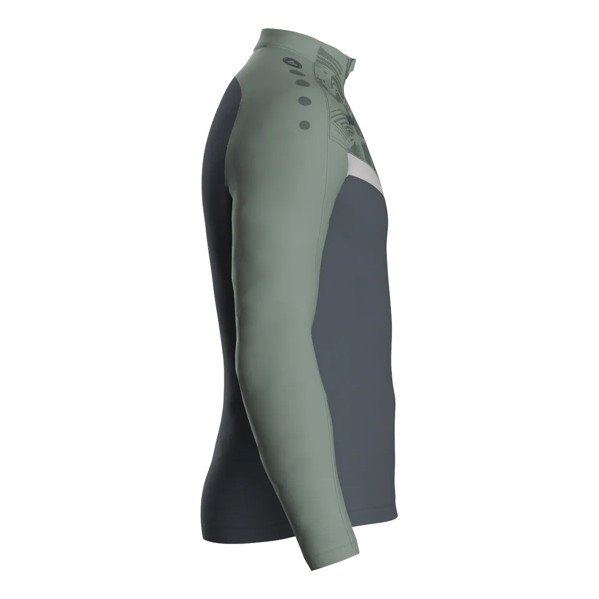 JAKO Aufwärmshirt Iconic Langarm Unisex anthra light/mintgrün/soft grey Seite 
