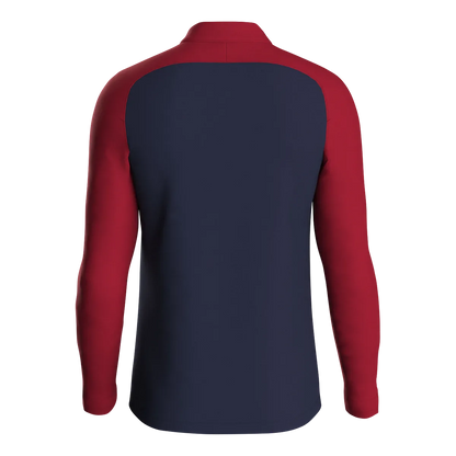 JAKO Aufwärmshirt Iconic Langarm Unisex marine/chili rot Rücken 