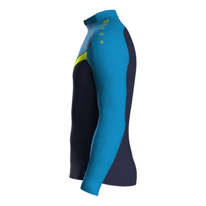 JAKO Aufwärmshirt Iconic Langarm Unisex marine/JAKO blau/neongelb Seite 