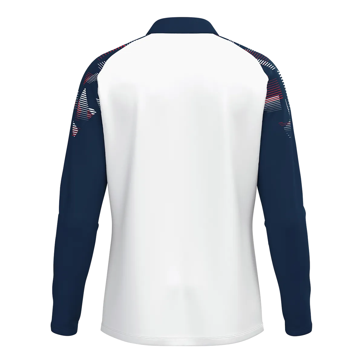 JAKO Aufwärmshirt Sonic Langarm Kinder weiß/marine/rot Rücken 