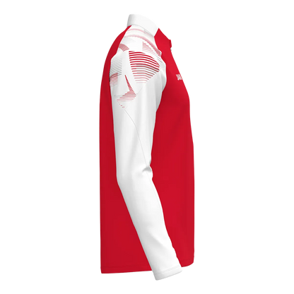 JAKO Aufwärmshirt Sonic Langarm Unisex rot/weiß Seite 