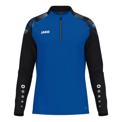 JAKO Aufwärmshirt Sonic Langarm Kinder royal/schwarz Front 