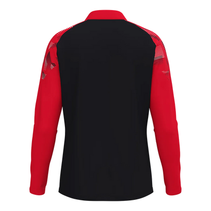 JAKO Aufwärmshirt Sonic Langarm Unisex schwarz/rot Rücken 