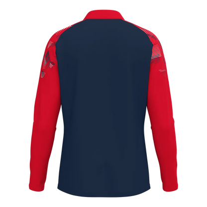 JAKO Aufwärmshirt Sonic Langarm Kinder marine/rot Rücken 