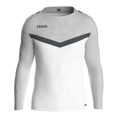 JAKO Sweatshirt Iconic Kinder weiß/soft grey/anthra light Front 