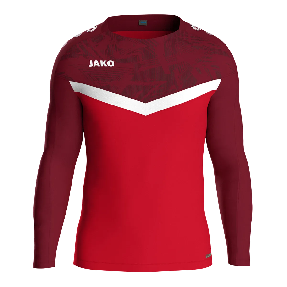 JAKO Sweatshirt Iconic Unisex rot/weinrot Front #farbe_rot-weinrot