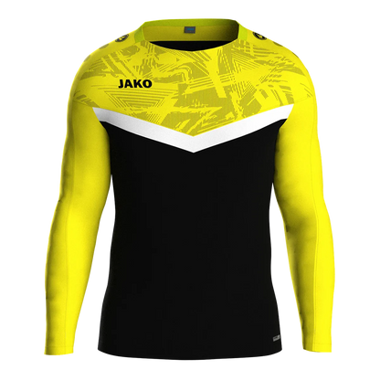 JAKO Sweatshirt Iconic Unisex schwarz/soft yellow Front 
