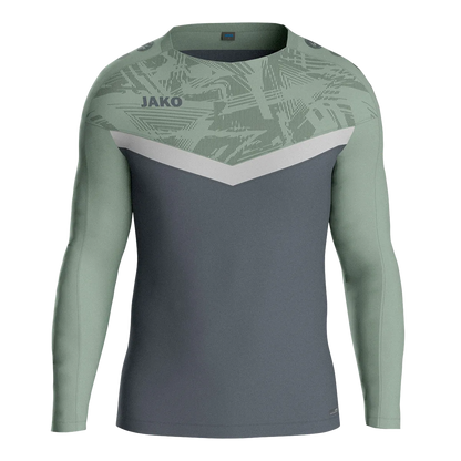 JAKO Sweatshirt Iconic Unisex anthra light/mintgrün/soft grey Front 