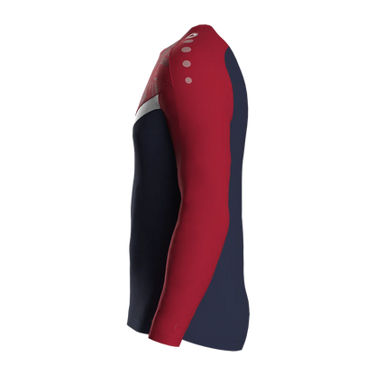 JAKO Sweatshirt Iconic Unisex marine/chili rot Seite 