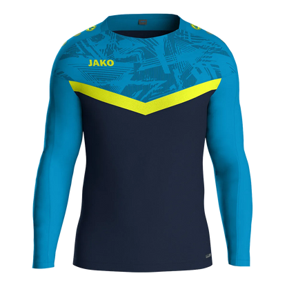 JAKO Sweatshirt Iconic Kinder marine/JAKO blau/neongelb Front 