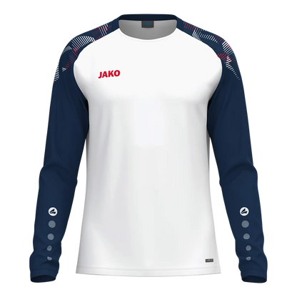JAKO Longsleeve Sonic Kinder weiß/marine/rot Front 