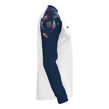 JAKO Longsleeve Sonic Unisex weiß/marine/rot Seite 