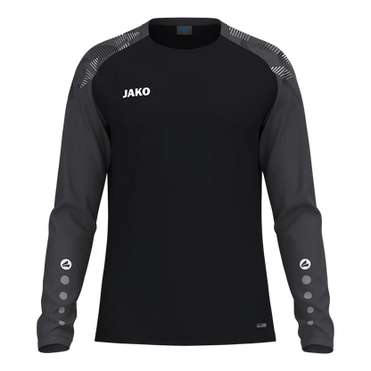 JAKO Longsleeve Sonic Unisex schwarz/anthrazit Front 