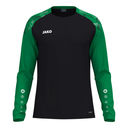 JAKO Longsleeve Sonic Unisex schwarz/grün Front 
