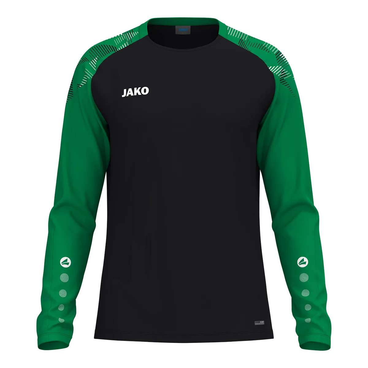 JAKO Longsleeve Sonic Kinder schwarz/grün Front 