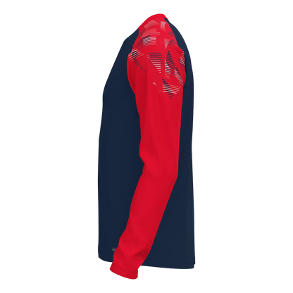 JAKO Longsleeve Sonic Kinder marine/rot Seite 