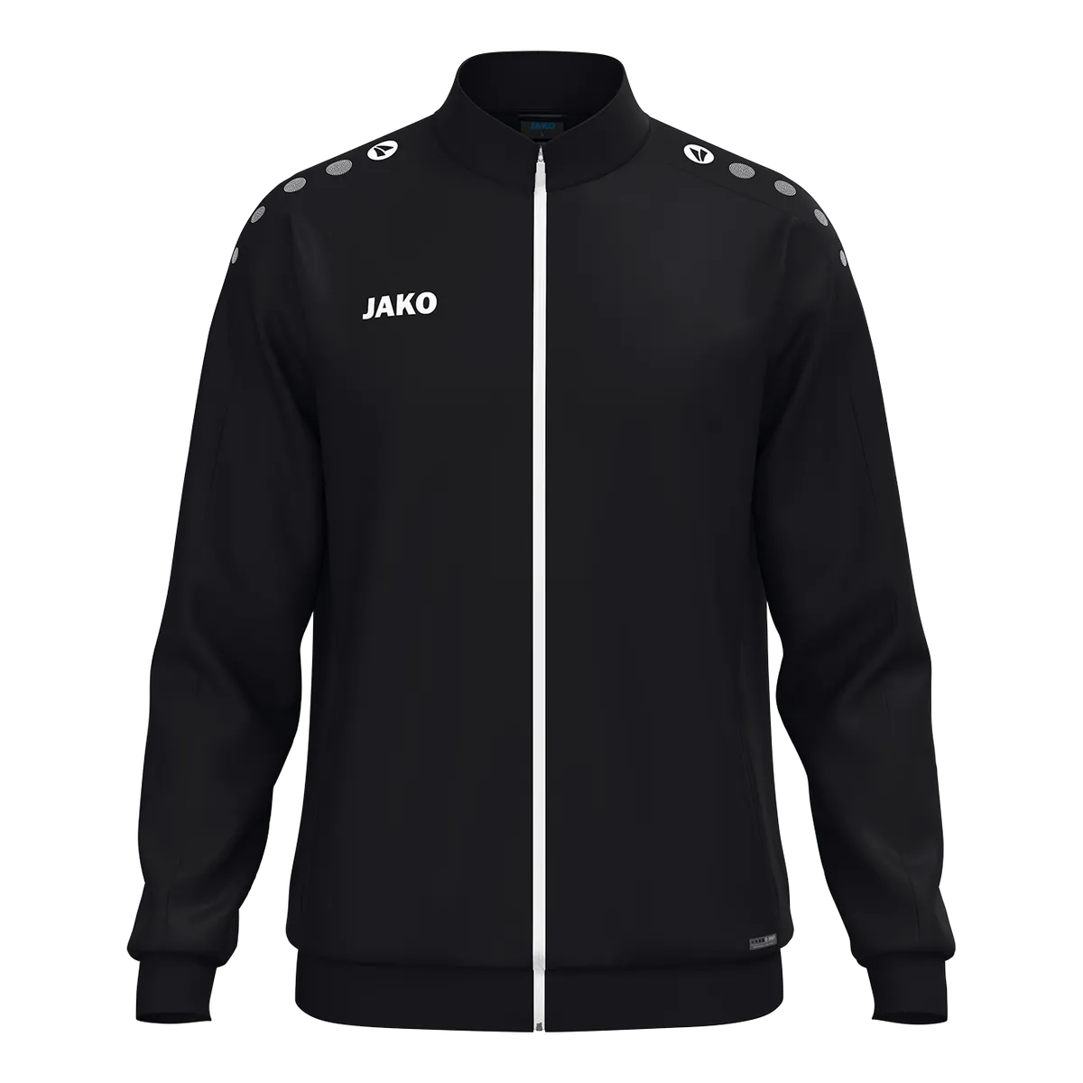 JAKO Polyesterjacke One Unisex schwarz Front #farbe_schwarz