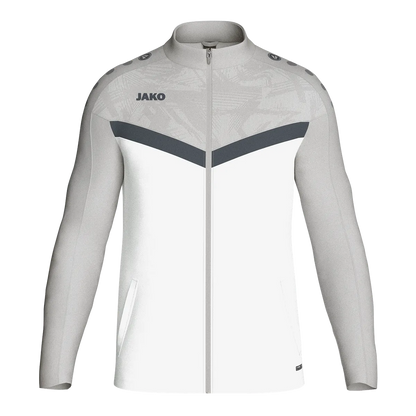 JAKO Polyesterjacke Iconic Kinder weiß/soft grey/anthra light Front 
