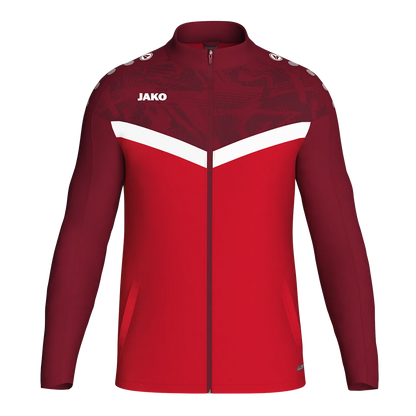 JAKO Polyesterjacke Iconic Kinder rot/weinrot Front 