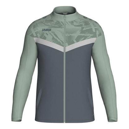 JAKO Polyesterjacke Iconic Kinder anthra light/mintgrün/soft grey Front 