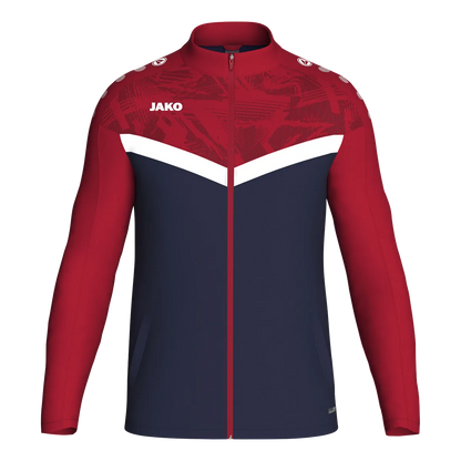 JAKO Polyesterjacke Iconic Unisex marine/chili rot Front 