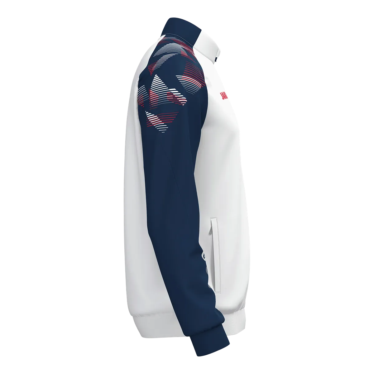 JAKO Polyesterjacke Sonic Kinder weiß/marine/rot Seite 