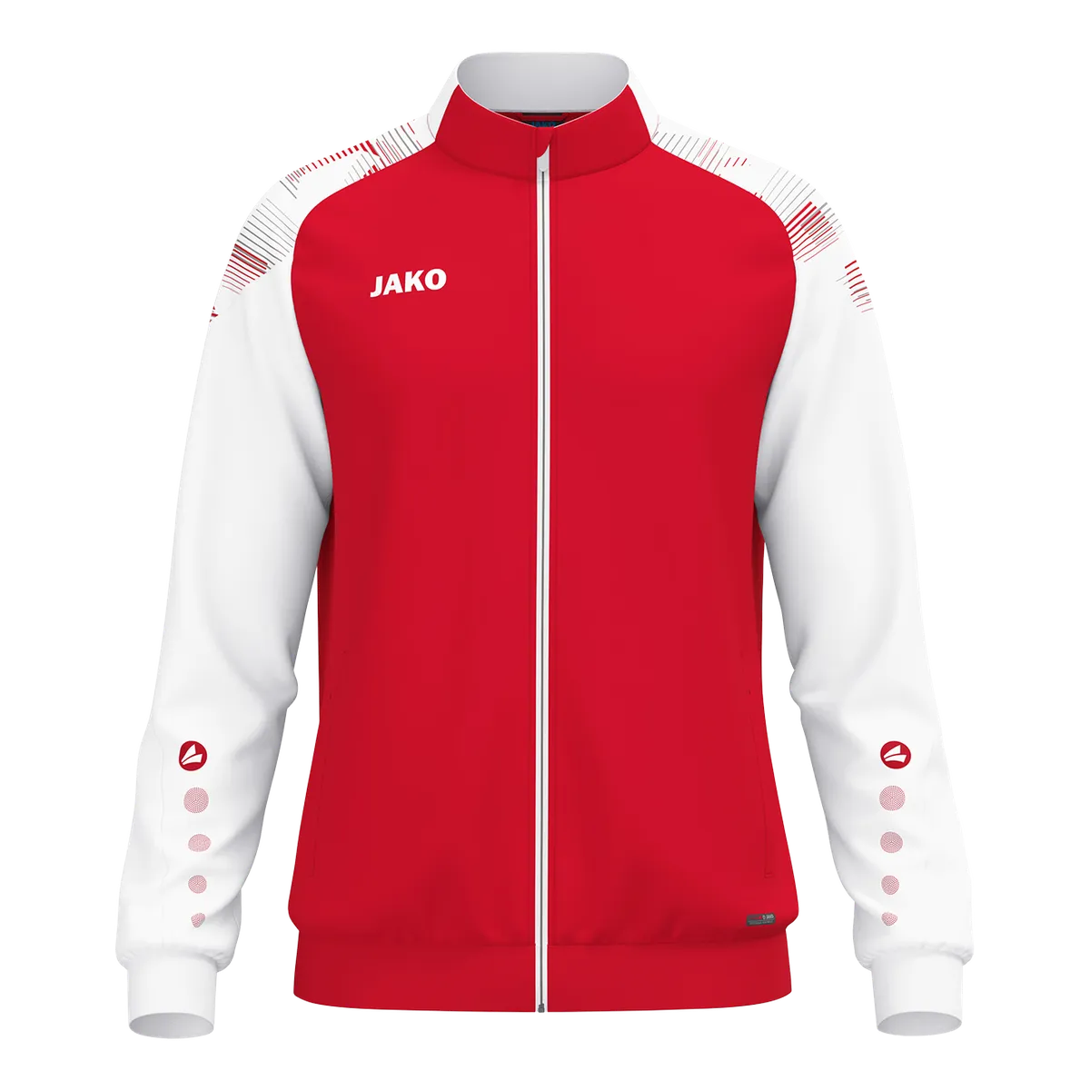 JAKO Polyesterjacke Sonic Kinder rot/weiß Front 