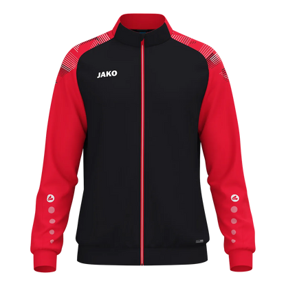 JAKO Polyesterjacke Sonic Kinder schwarz/rot Front 