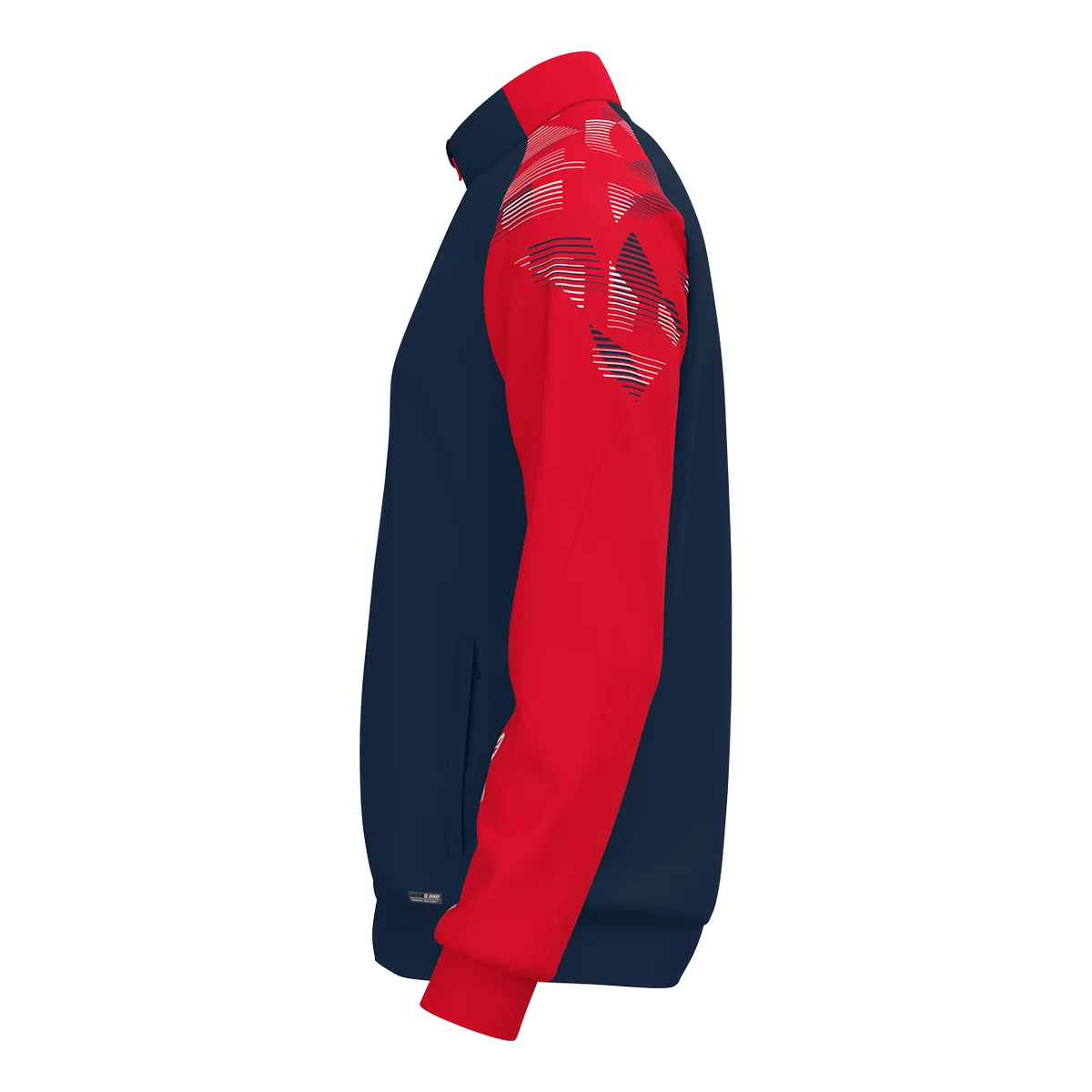 JAKO Polyesterjacke Sonic Kinder marine/rot Seite 