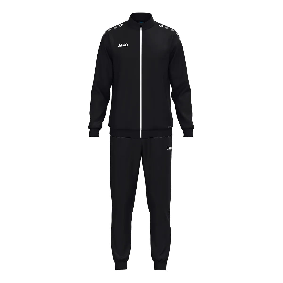 JAKO Trainingsanzug One Unisex schwarz Front #farbe_schwarz