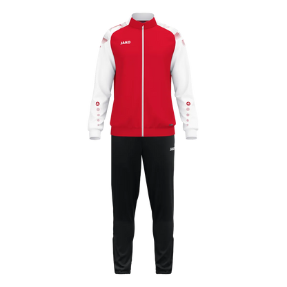 JAKO Trainingsanzug Sonic Unisex rot/weiß Front 