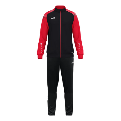 JAKO Trainingsanzug Sonic Kinder schwarz/rot Front 
