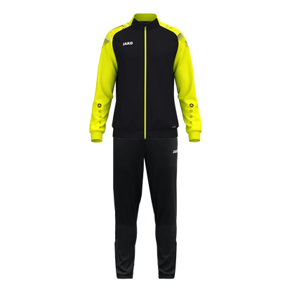 JAKO Trainingsanzug Sonic Unisex schwarz/neongelb Front 