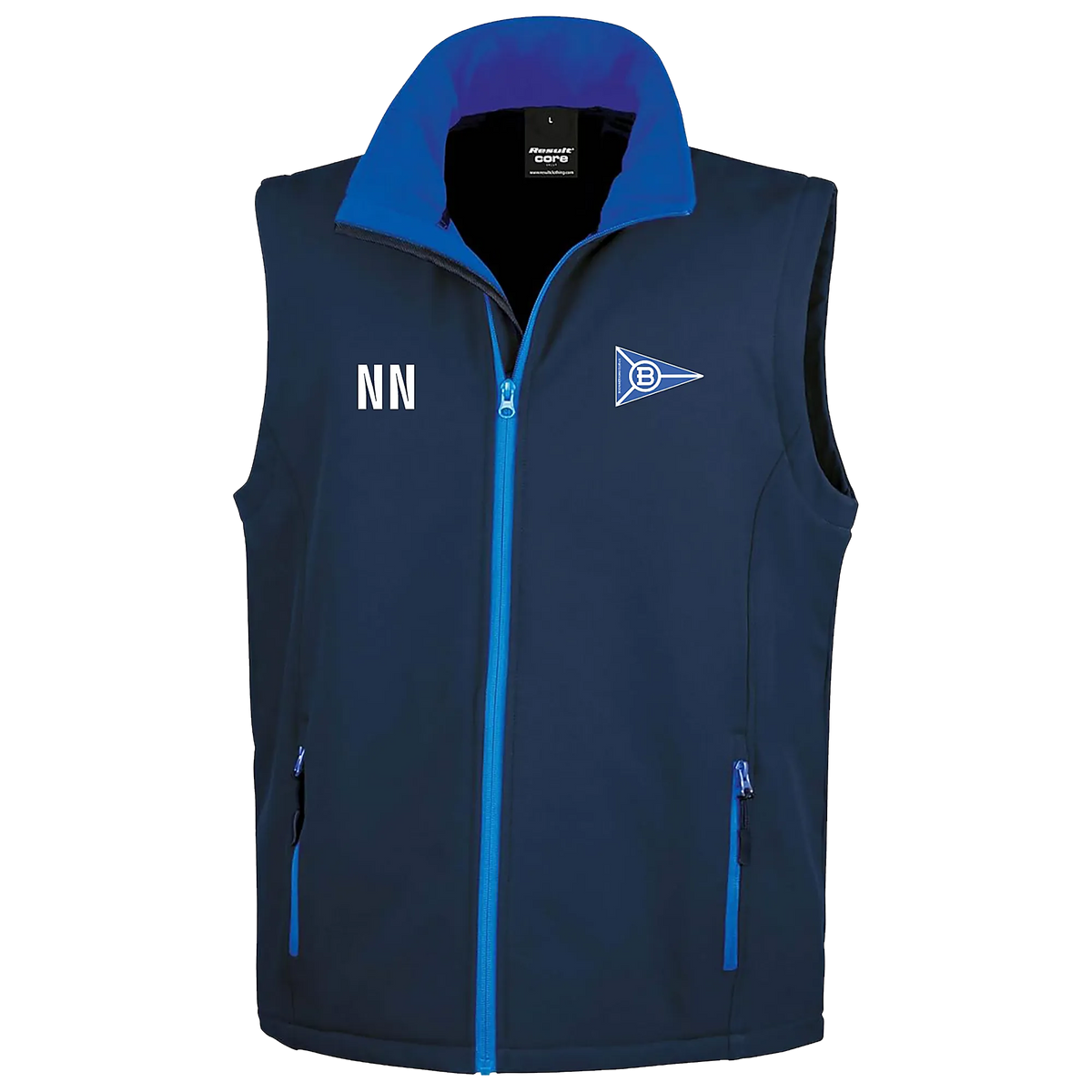 Result Recycled Bochumer Kanu Club | Softshellweste Herren navy-royal Front #farbe_navy-royal