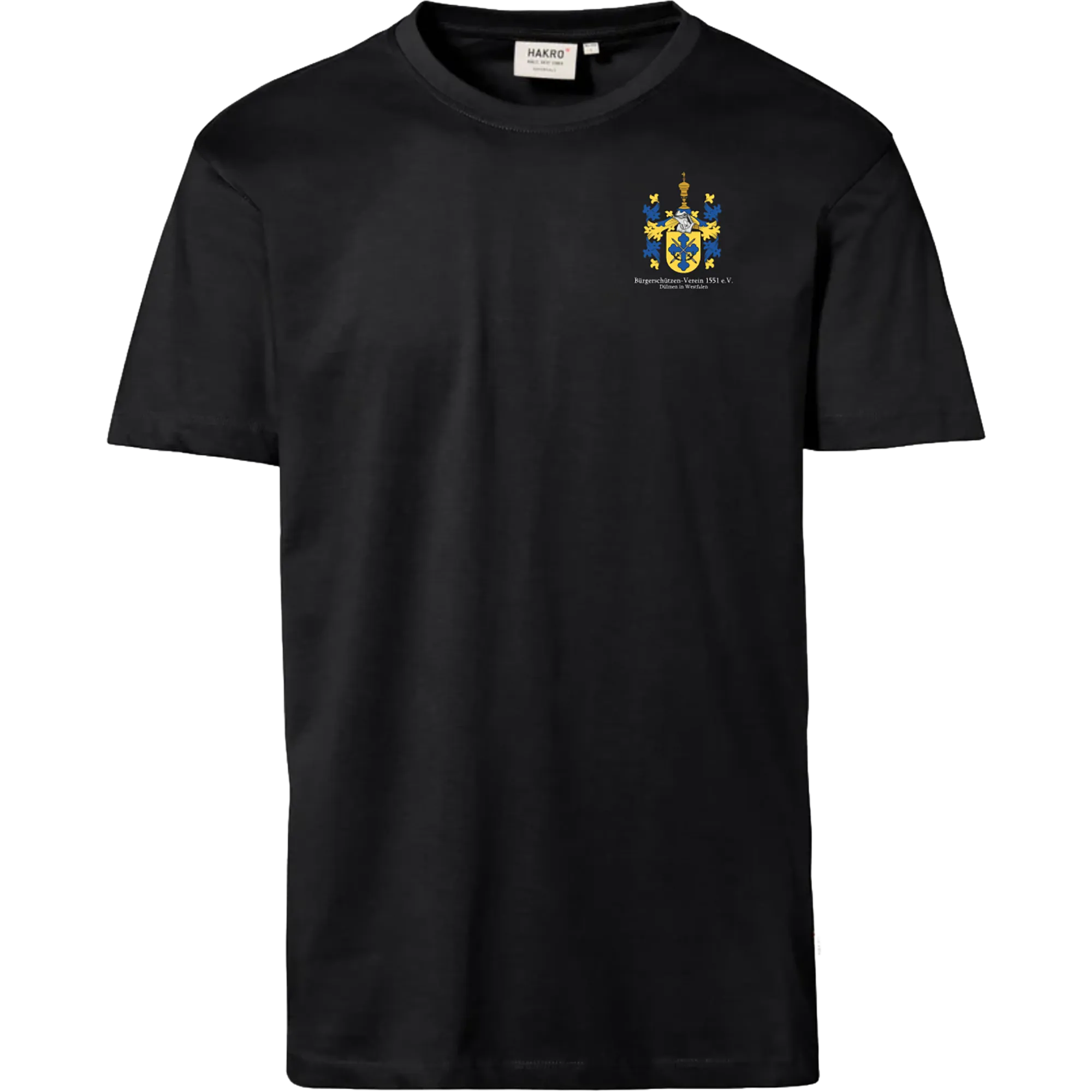 BIGTIME Bürgerschützen | T-Shirt Wappen schwarz Herren Front