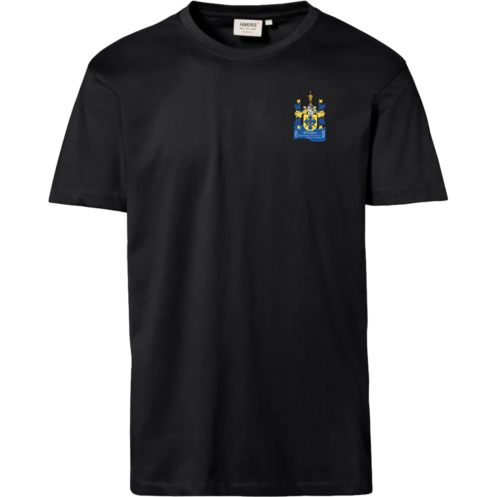 BIGTIME Bürgerschützen | T-Shirt Jubiäums Wappen schwarz Herren Front