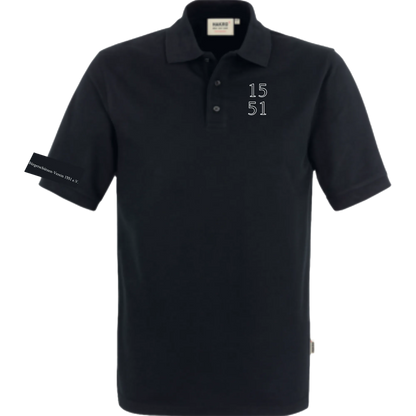 BIGTIME Bürgerschützen | Polo Wappen 1551 schwarz Herren Front