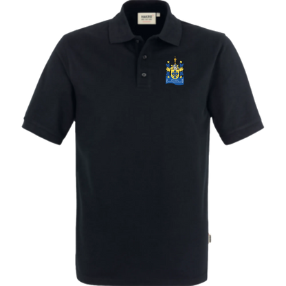 BIGTIME Bürgerschützen | Polo Jubiäums Wappen schwarz Herren Front