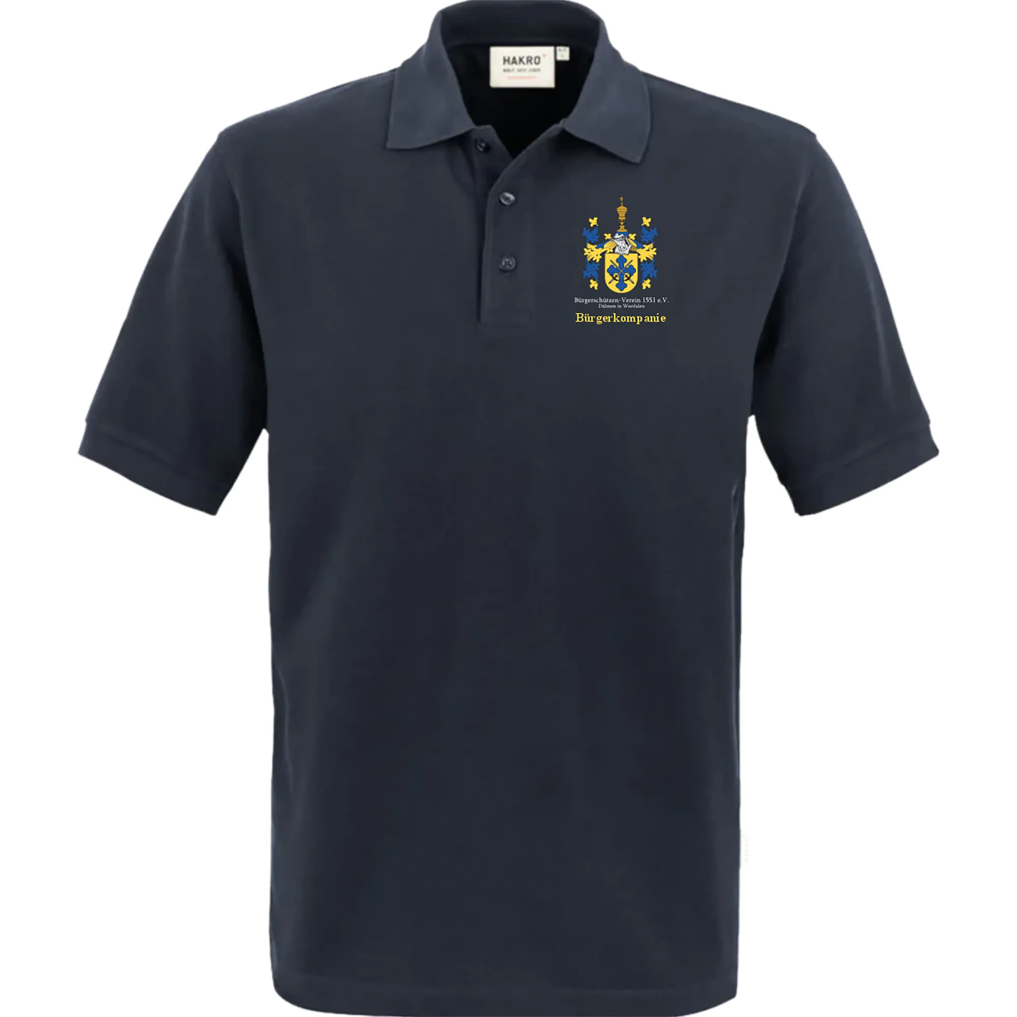 BIGTIME Bürgerschützen | Polo Bürgerkompanie navy Herren Front