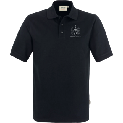 BIGTIME Bürgerschützen | Polo Wappen weiß schwarz Herren Front